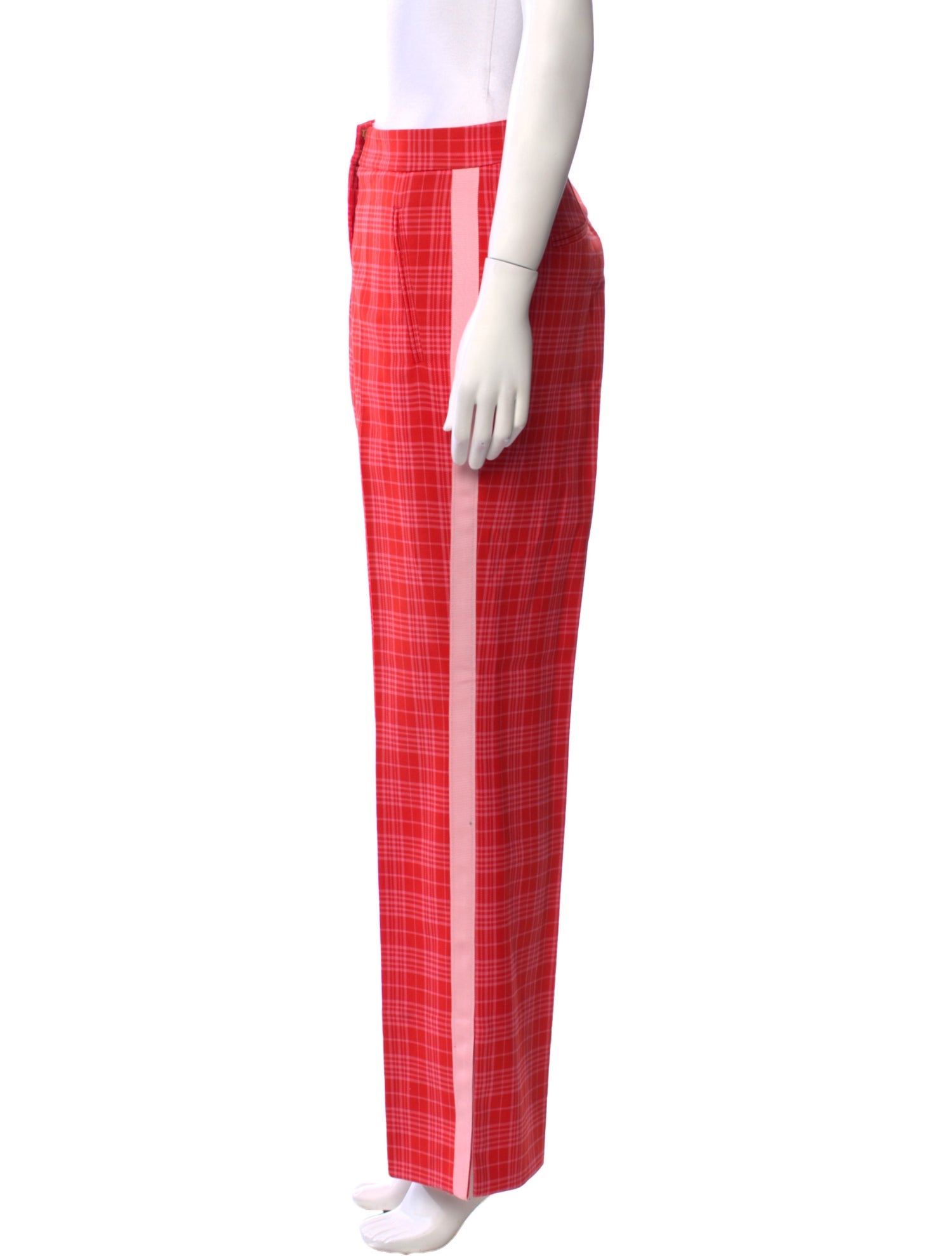 ME+EM Plaid Print Wide Leg Pants