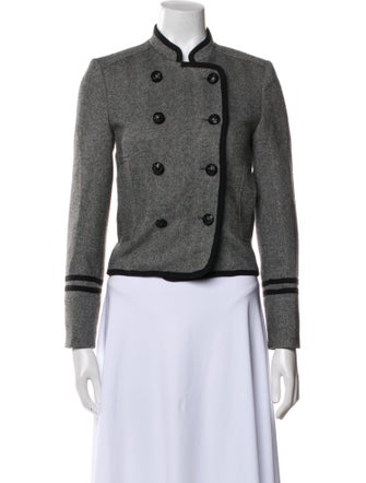 ME+EM Wool Plaid Print Blazer