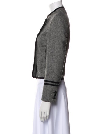 ME+EM Wool Plaid Print Blazer