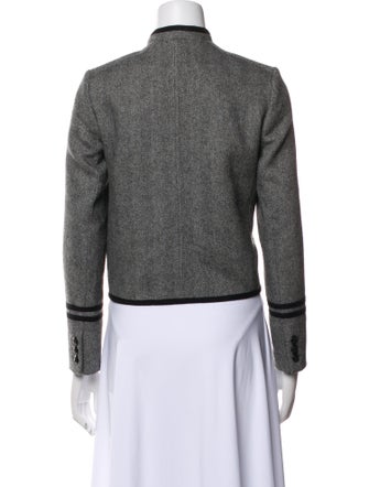 ME+EM Wool Plaid Print Blazer