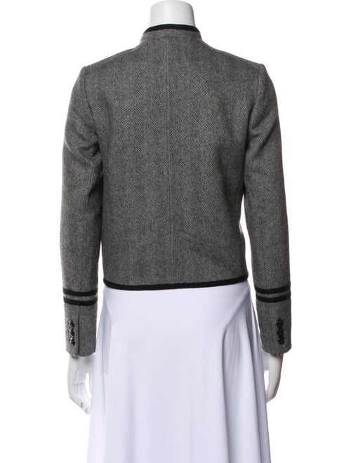 ME+EM Wool Plaid Print Blazer