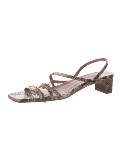 ME+EM Snakeskin Animal Print Slingback Sandals