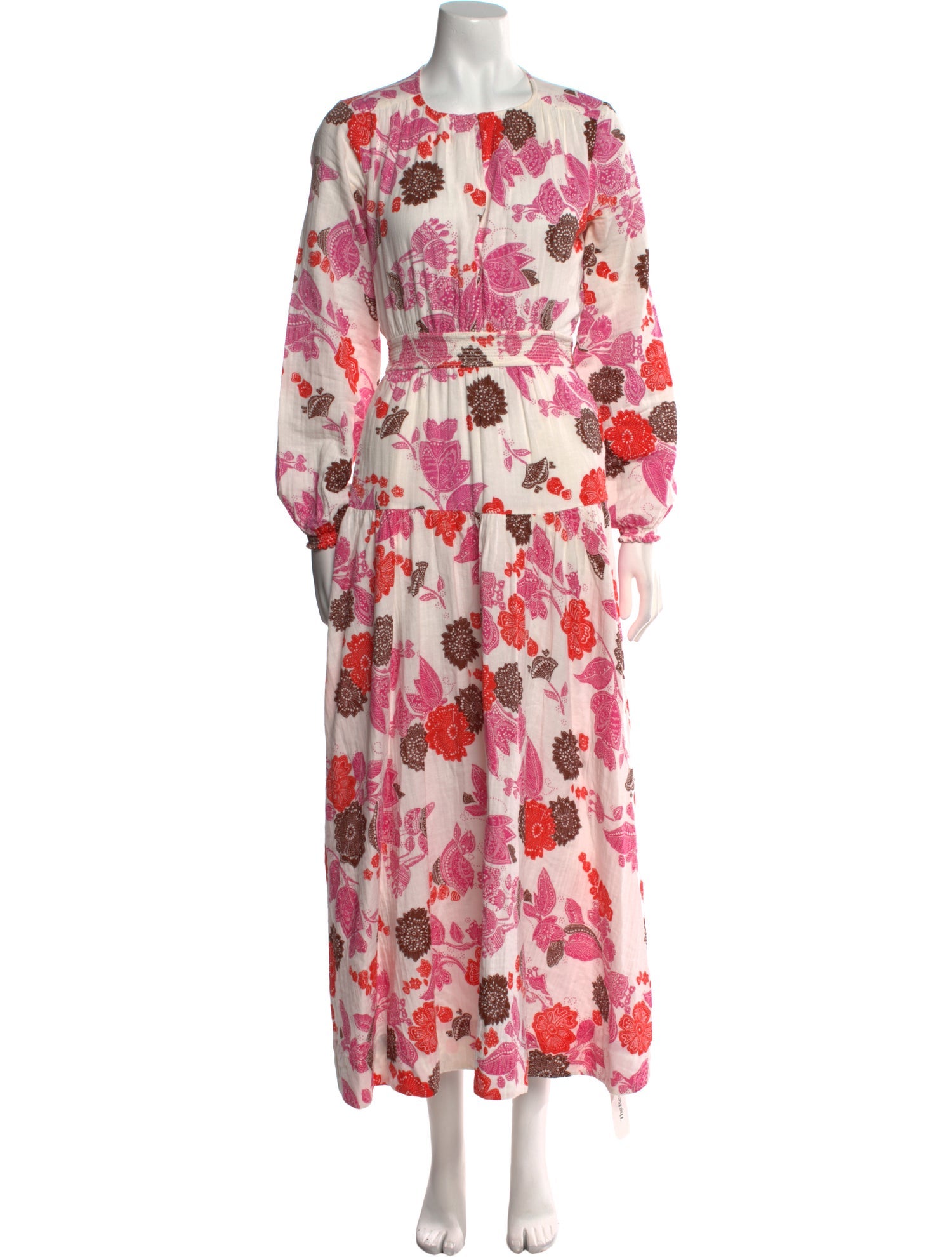 ME+EM Floral Print Long Dress