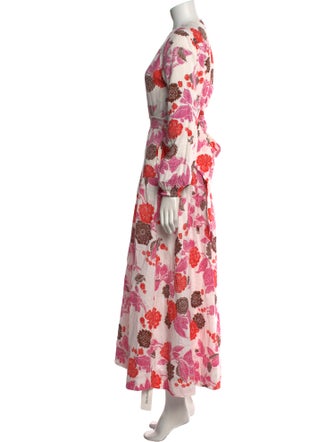 ME+EM Floral Print Long Dress