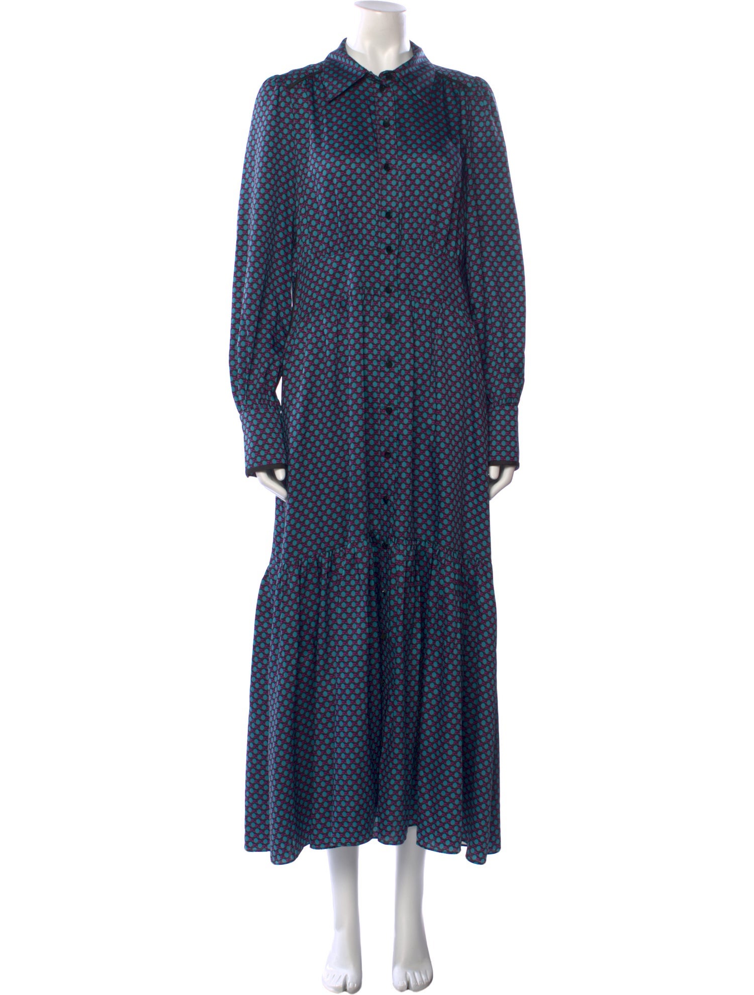 ME+EM Polka Dot Print Long Dress