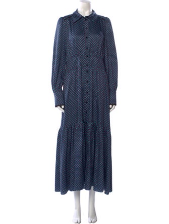 ME+EM Polka Dot Print Long Dress