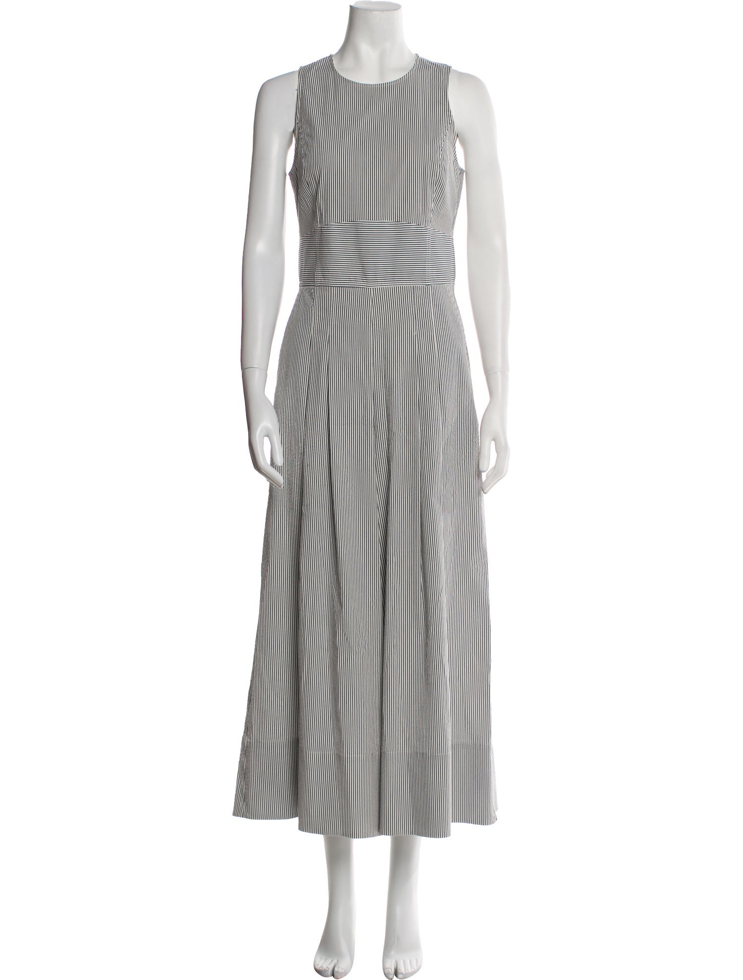 ME+EM Striped Scoop Neck Jumpsuit