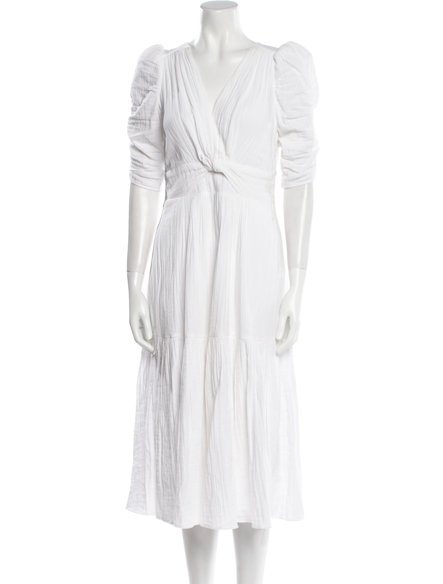 ME+EM V-Neck Midi Length Dress