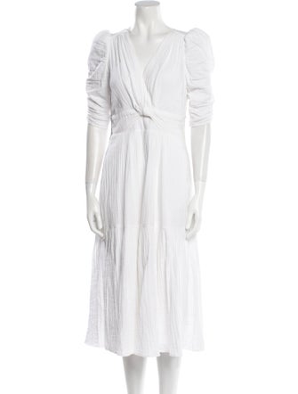 ME+EM V-Neck Midi Length Dress