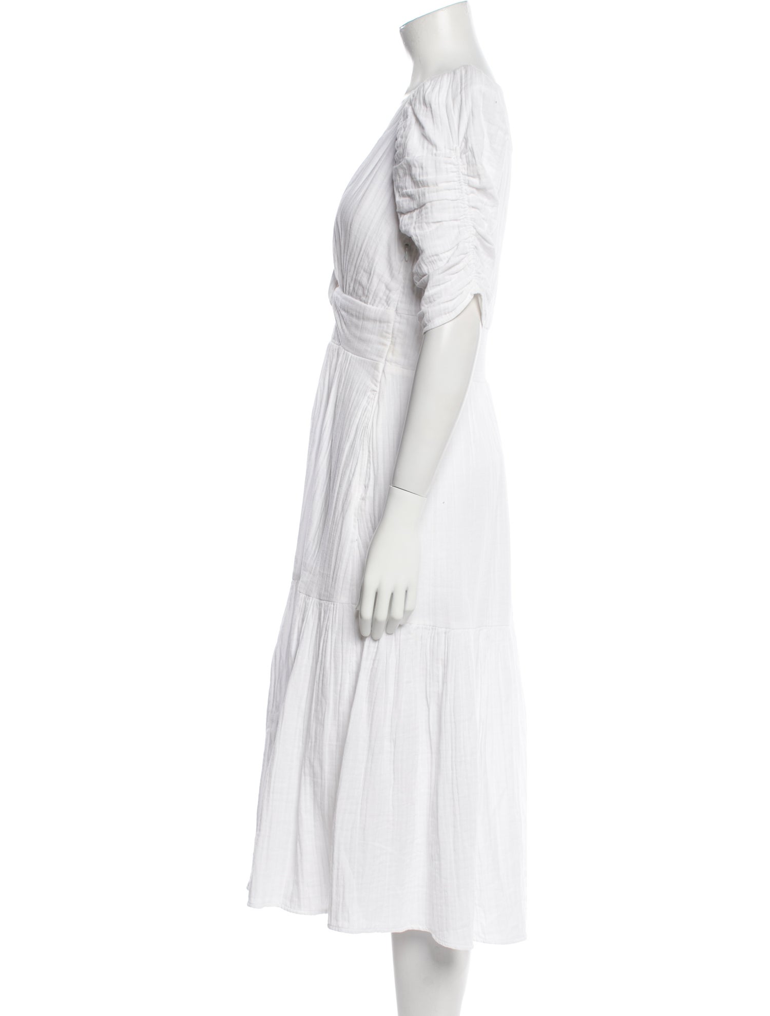 ME+EM V-Neck Midi Length Dress