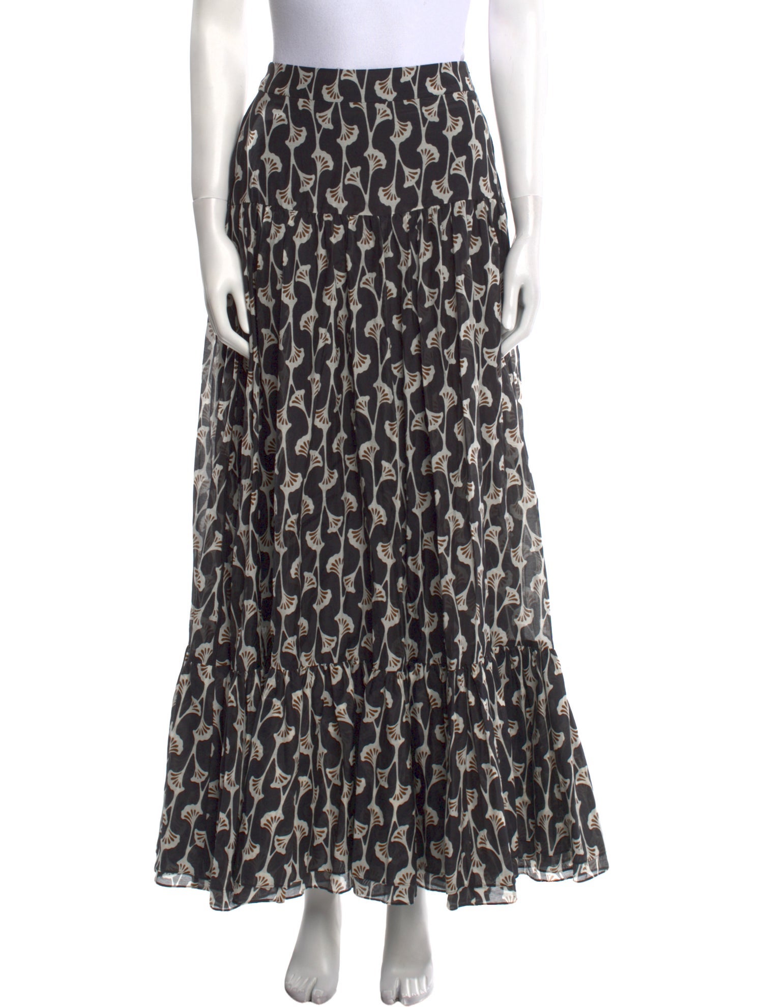 ME+EM Printed Long Skirt