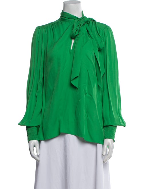 ME+EM Silk Tie Neck Blouse