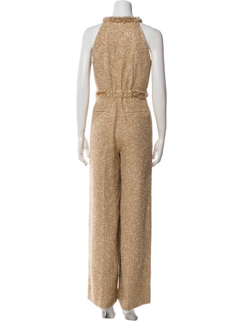 ME+EM Tweed Pattern Crew Neck Jumpsuit