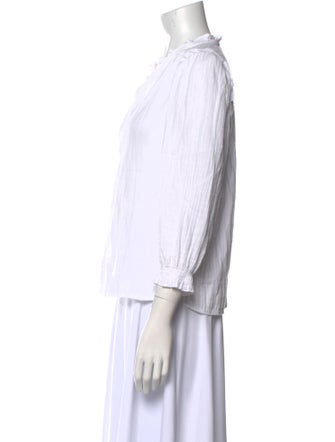 ME+EM V-Neck Three-Quarter Sleeve Blouse