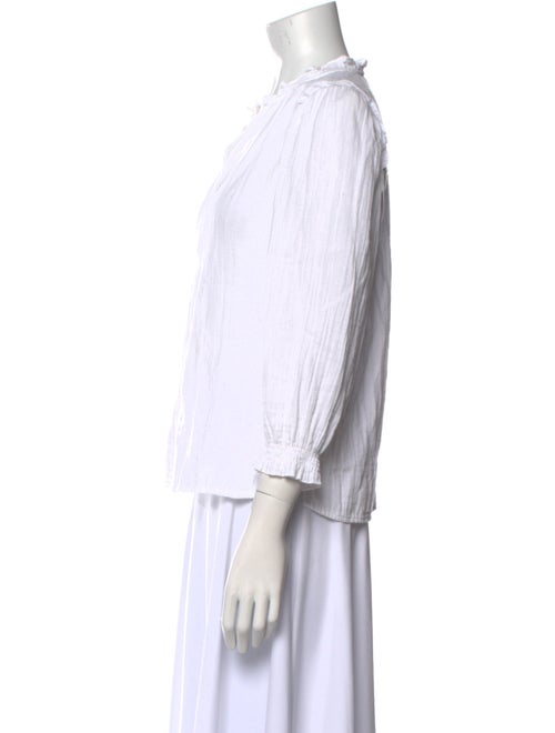 ME+EM V-Neck Three-Quarter Sleeve Blouse