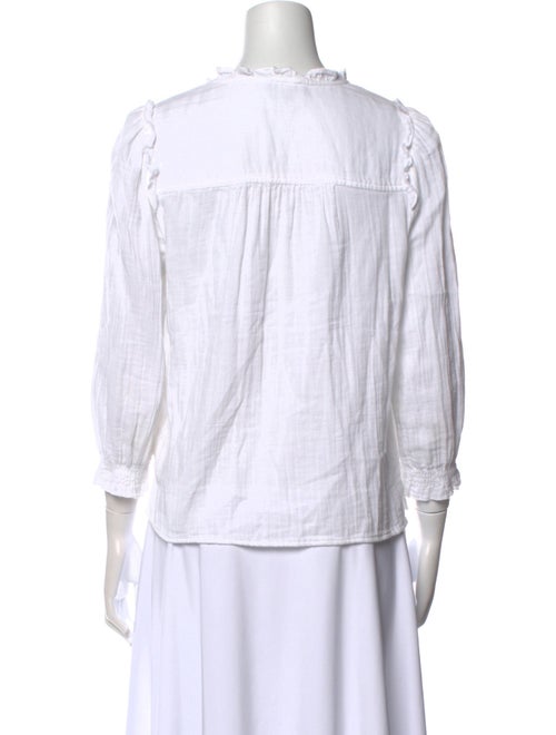 ME+EM V-Neck Three-Quarter Sleeve Blouse