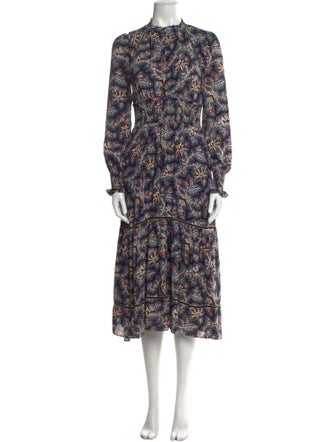 ME+EM Floral Print Long Dress