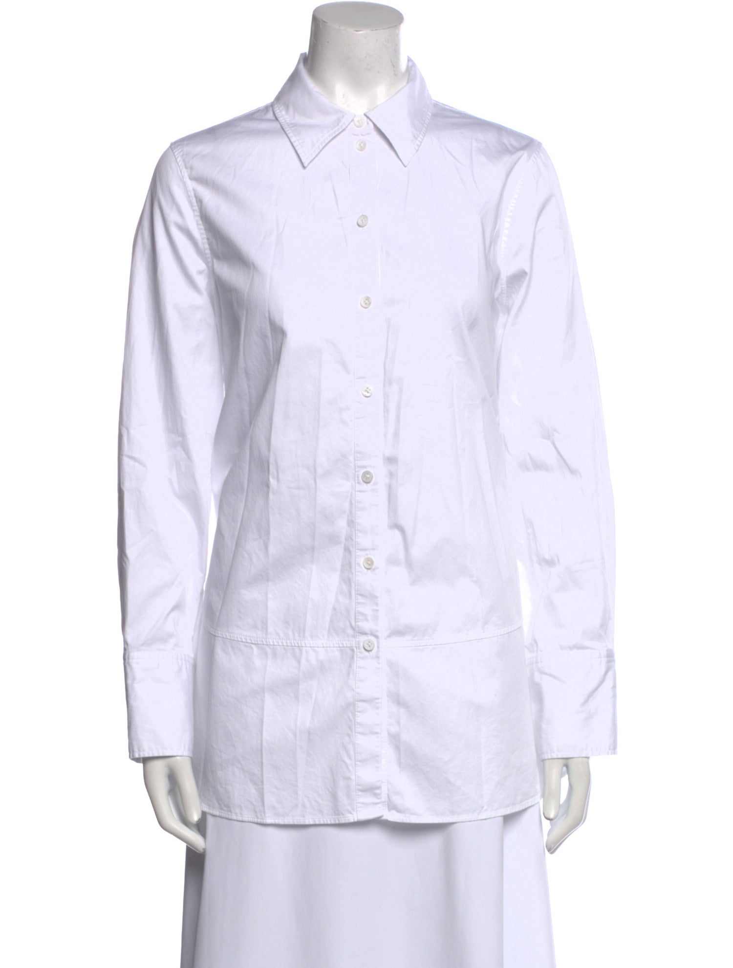 ME+EM Long Sleeve Button-Up Top