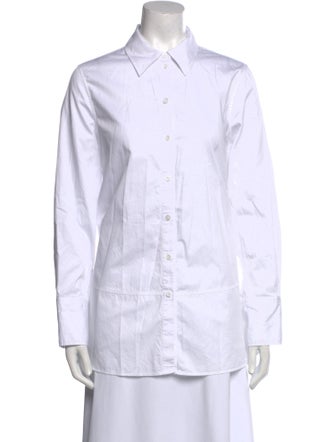 ME+EM Long Sleeve Button-Up Top