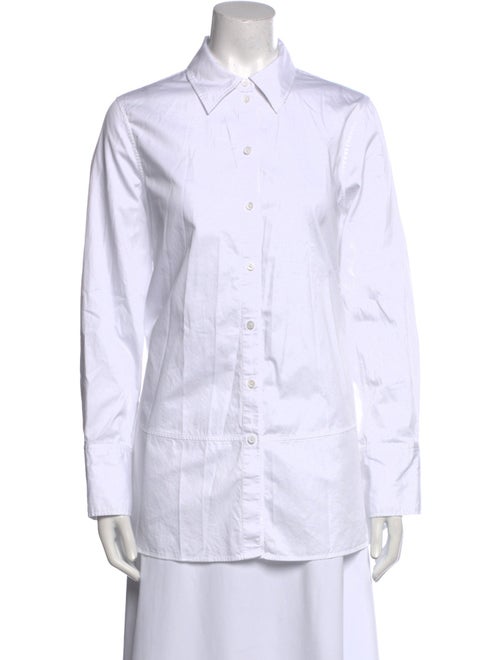 ME+EM Long Sleeve Button-Up Top