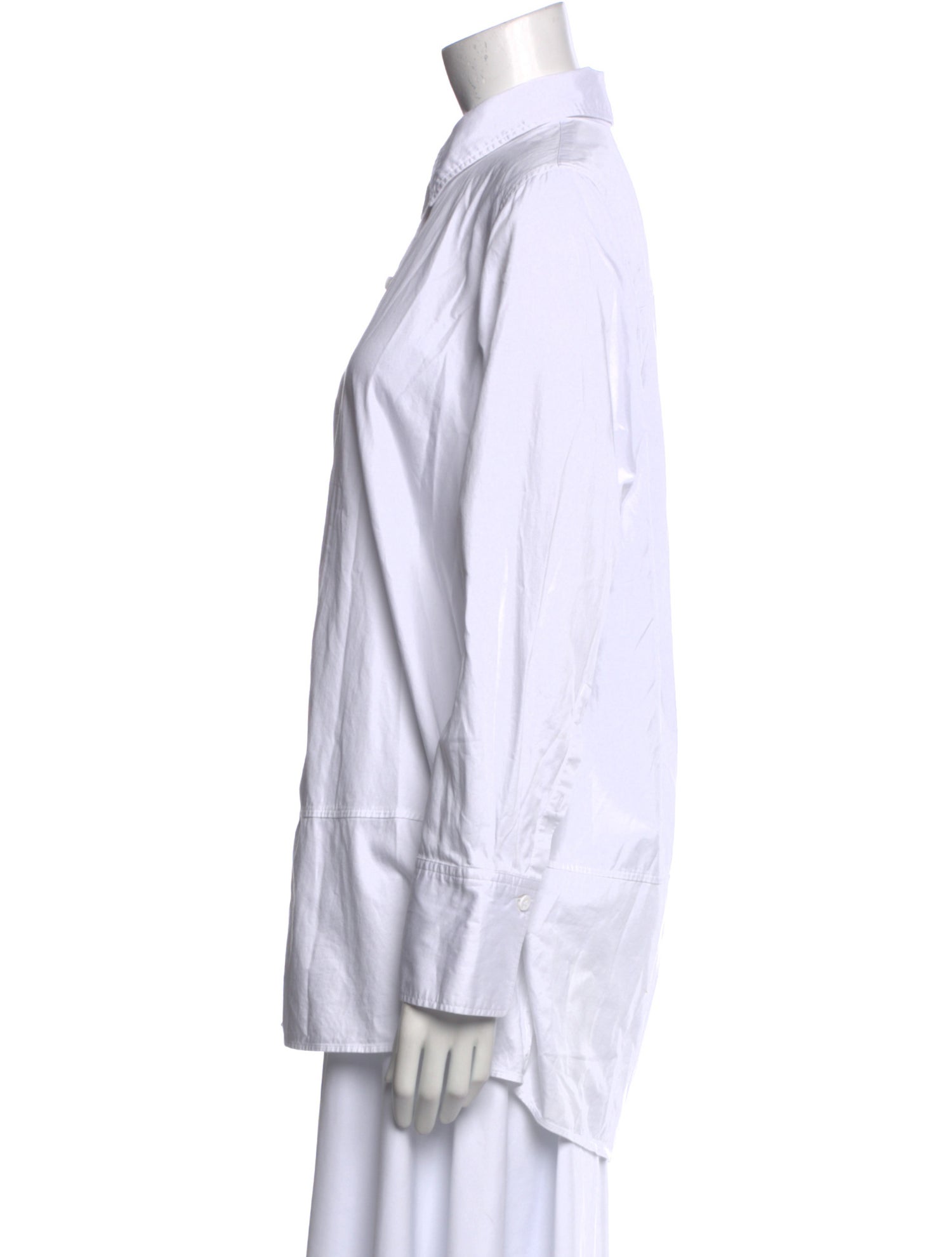 ME+EM Long Sleeve Button-Up Top