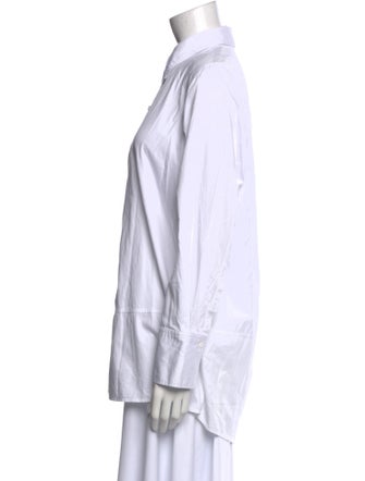 ME+EM Long Sleeve Button-Up Top