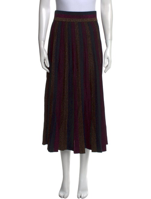 ME+EM Striped Midi Length Skirt