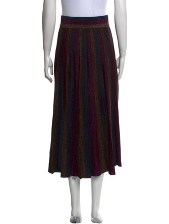 ME+EM Striped Midi Length Skirt