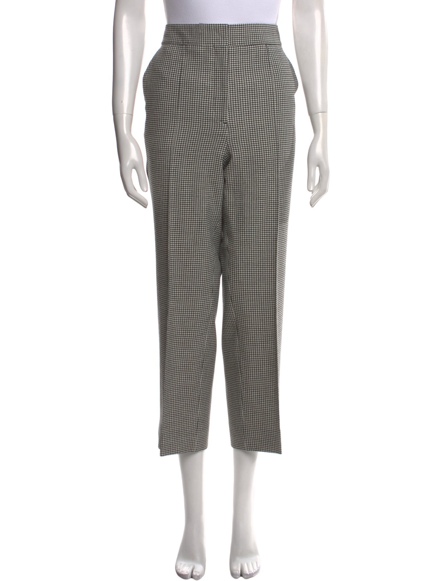 ME+EM Plaid Print Straight Leg Pants