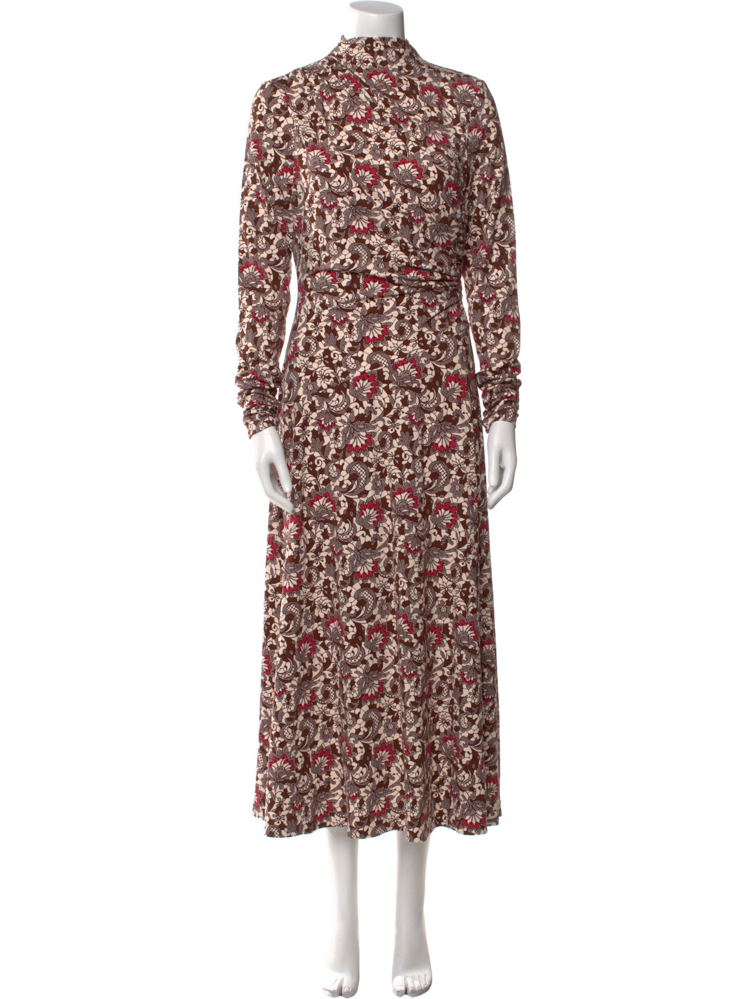 ME+EM Floral Print Long Dress