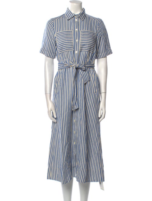 ME+EM Striped Midi Length Dress