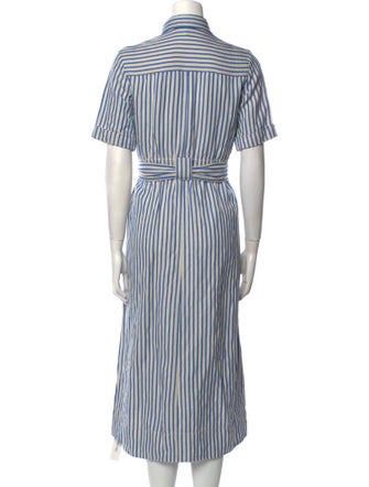 ME+EM Striped Midi Length Dress