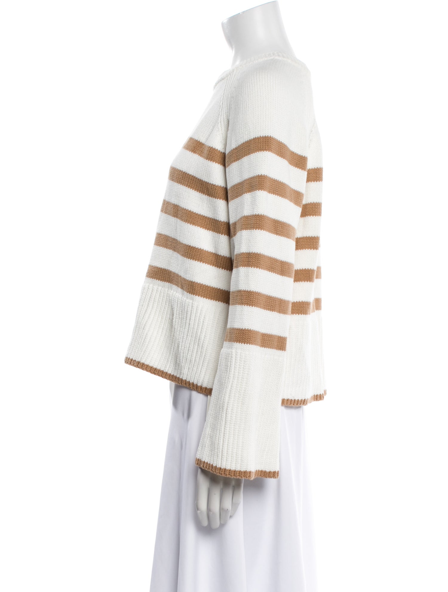 ME+EM Striped Mock Neck Sweater