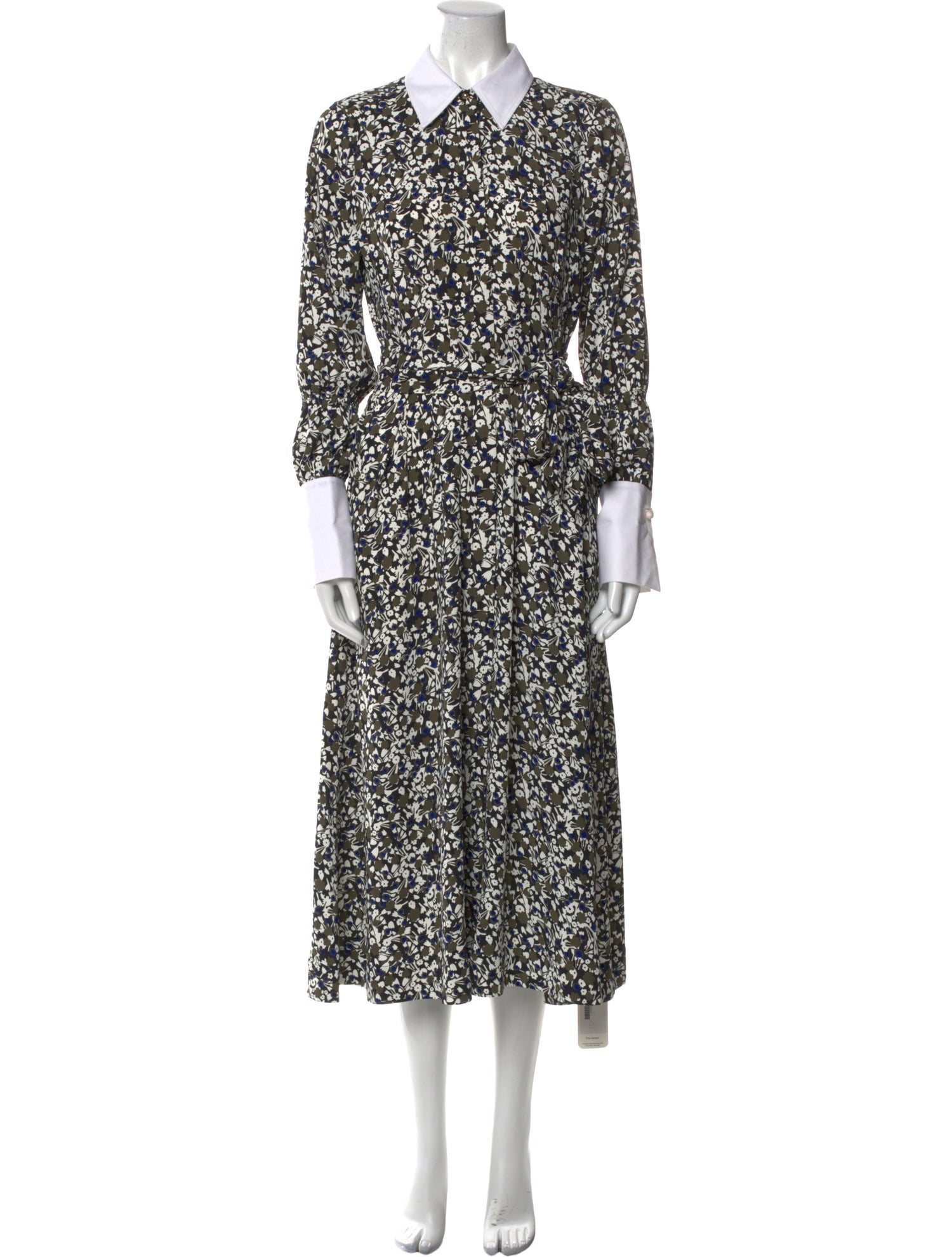 ME+EM Floral Print Long Dress