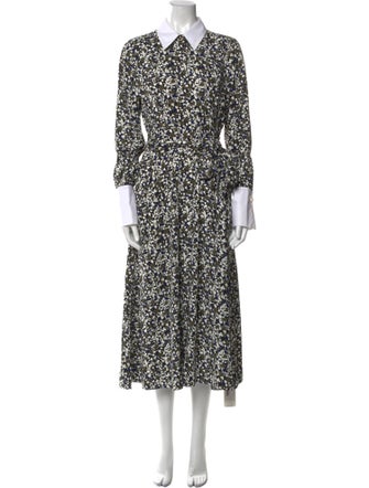 ME+EM Floral Print Long Dress