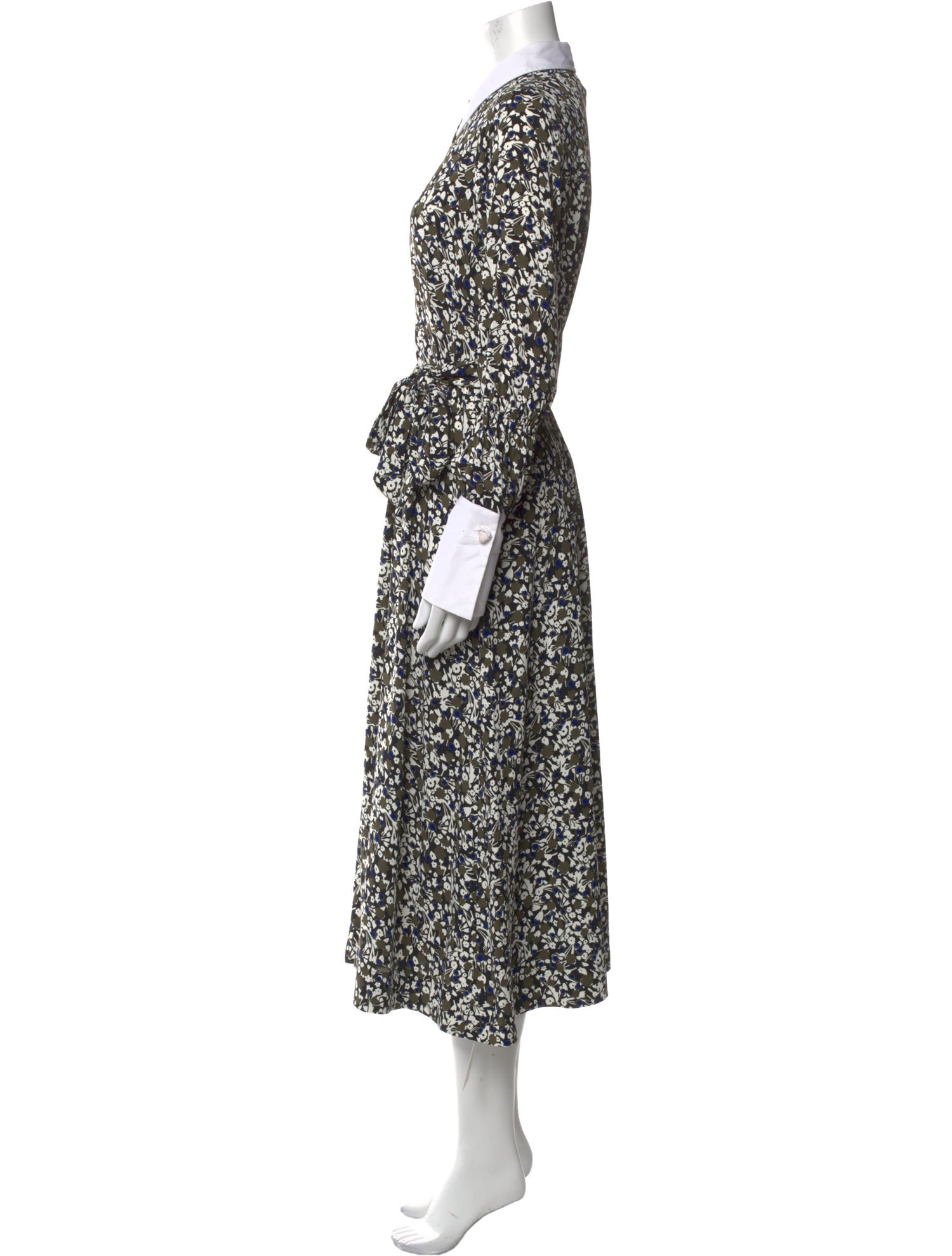 ME+EM Floral Print Long Dress