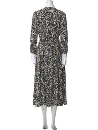 ME+EM Floral Print Long Dress