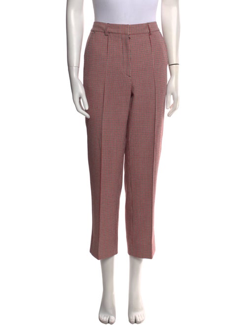 ME+EM Plaid Print Straight Leg Pants