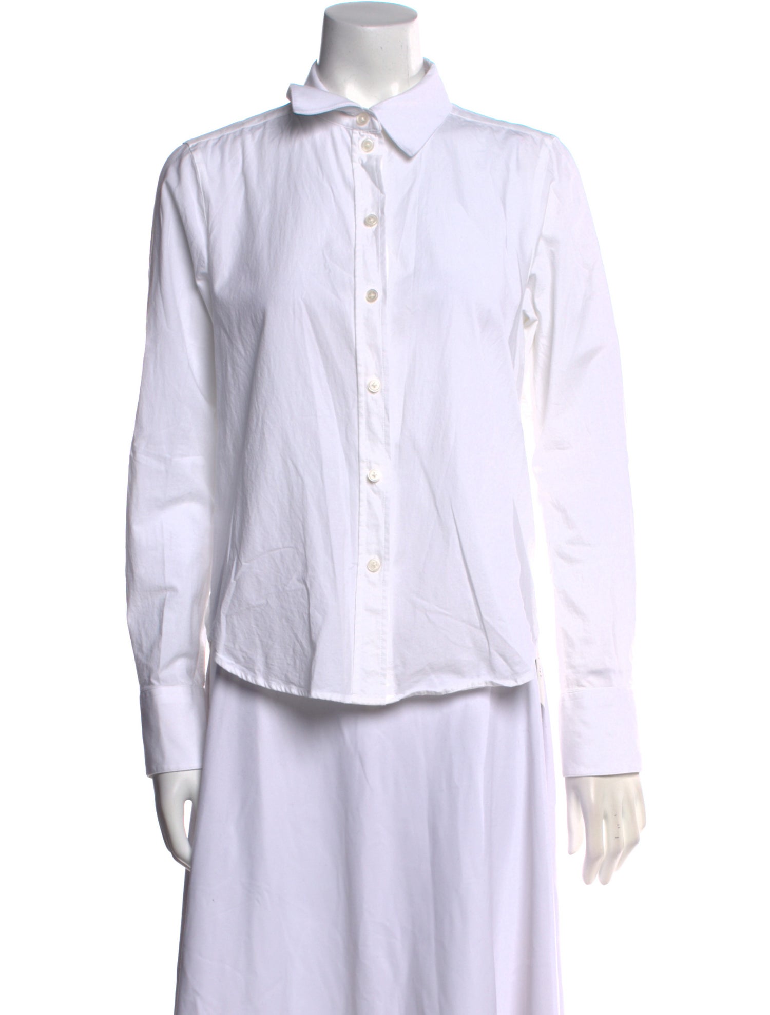 ME+EM Long Sleeve Button-Up Top