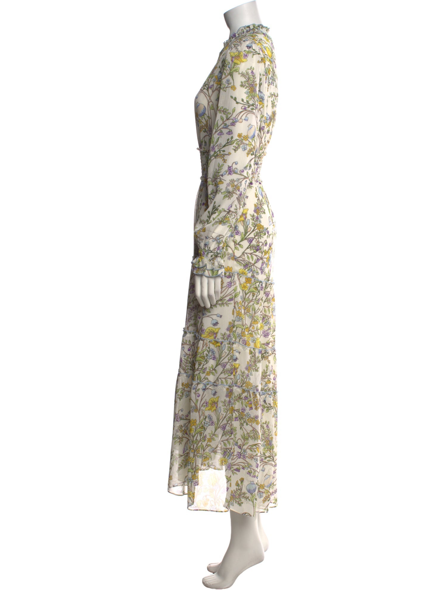 ME+EM Floral Print Long Dress