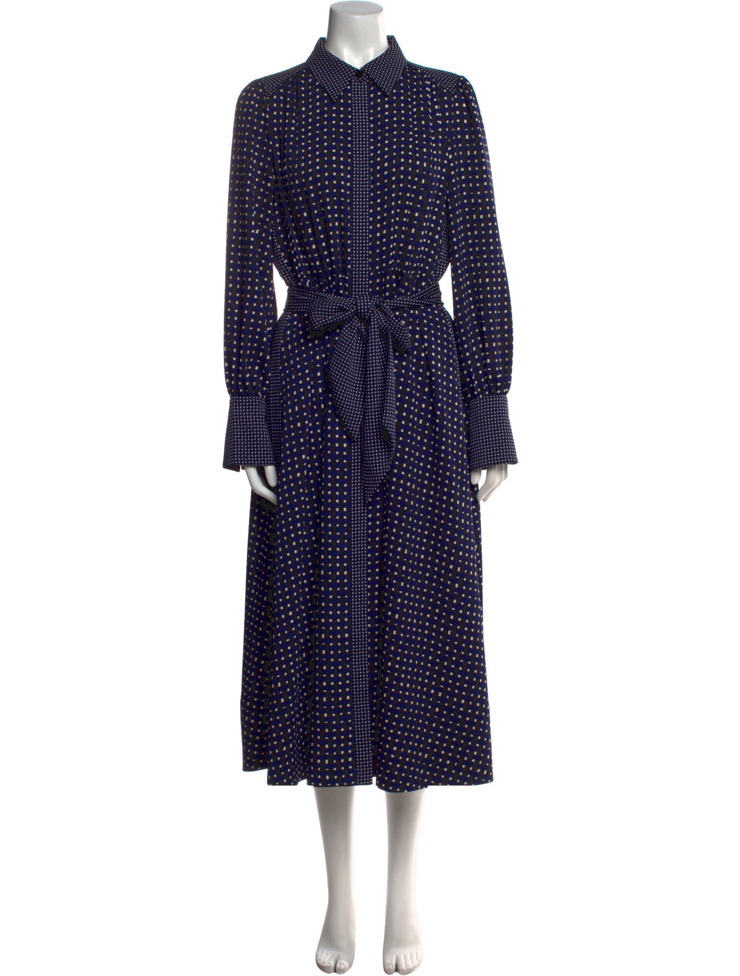 ME+EM Polka Dot Print Long Dress