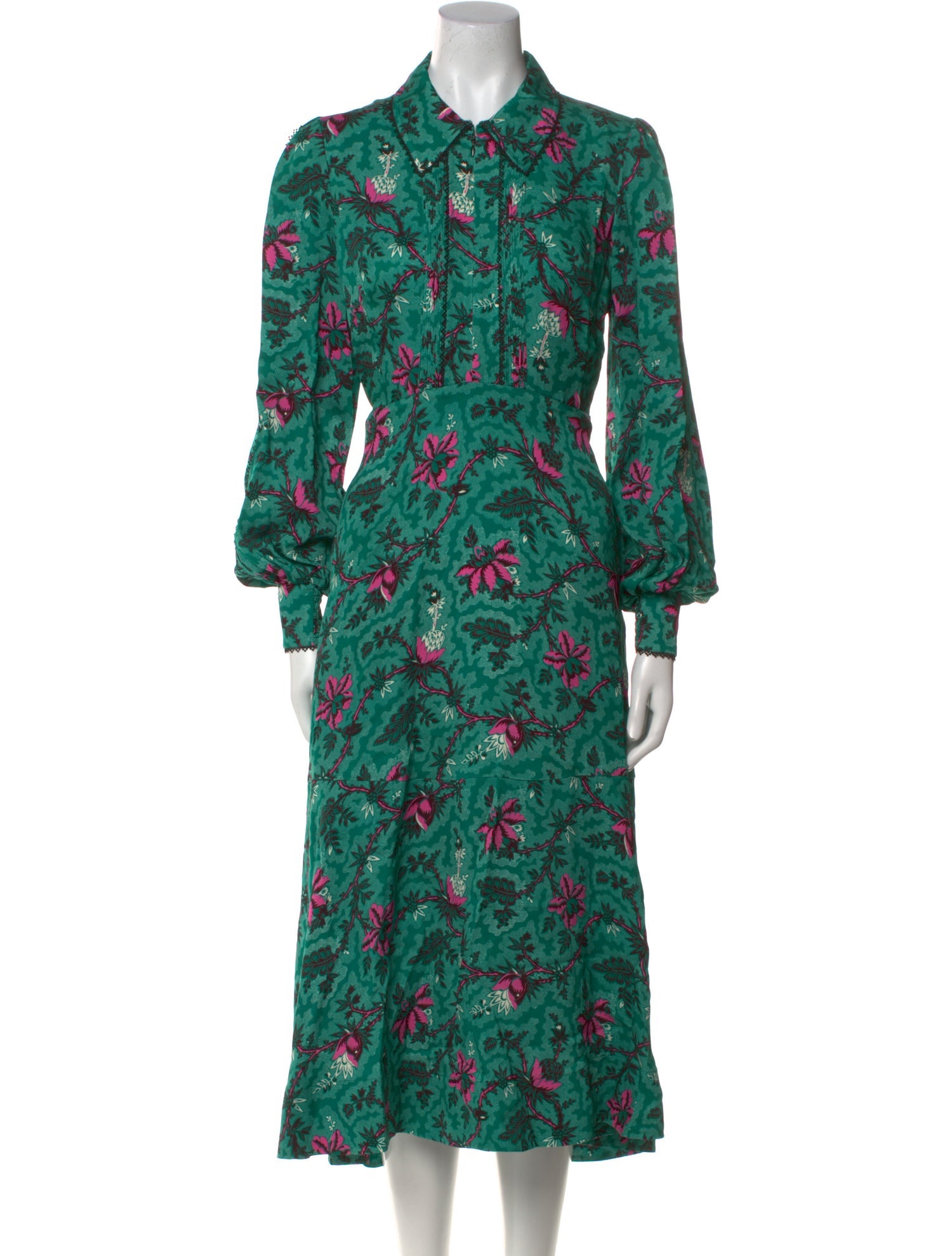 ME+EM Floral Print Long Dress