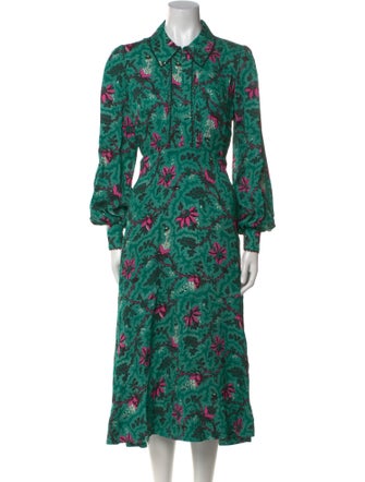 ME+EM Floral Print Long Dress