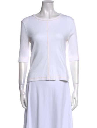 ME+EM Scoop Neck Three-Quarter Sleeve T-Shirt