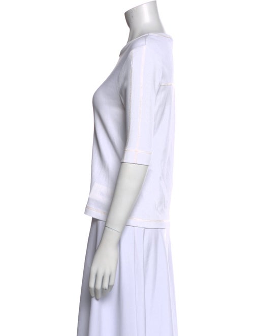 ME+EM Scoop Neck Three-Quarter Sleeve T-Shirt