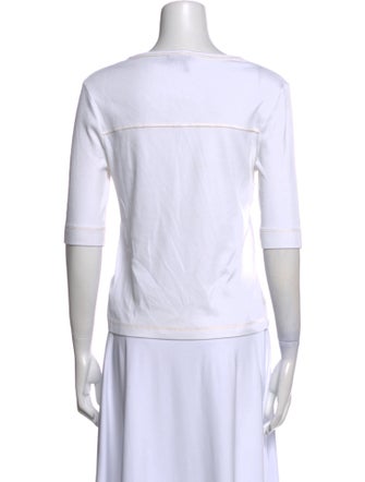 ME+EM Scoop Neck Three-Quarter Sleeve T-Shirt