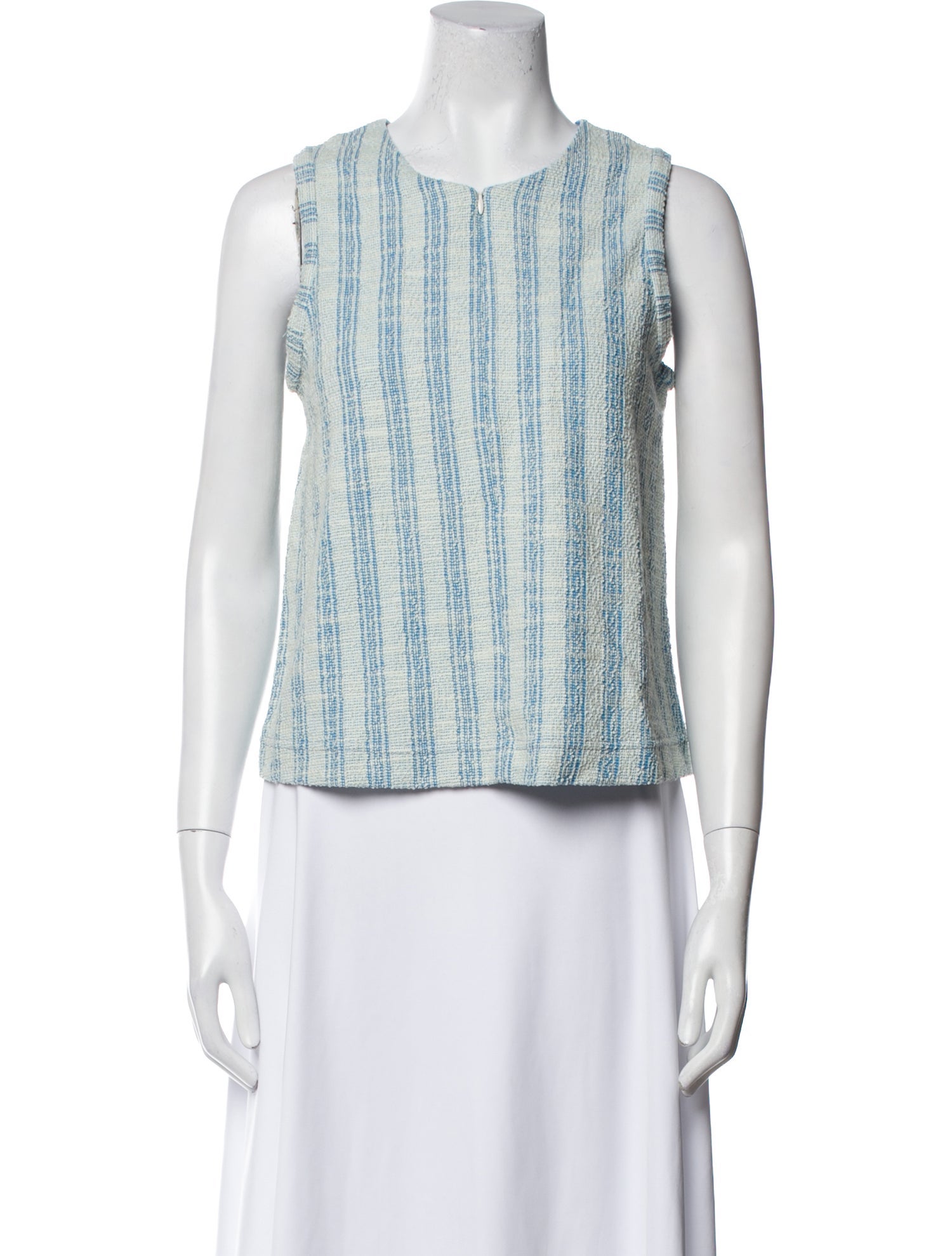 ME+EM Striped Crew Neck Crop Top w/ Tags