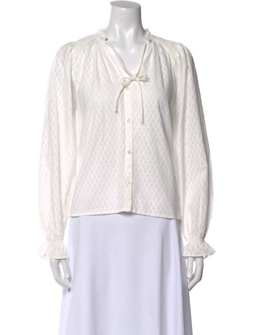 ME+EM V-Neck Long Sleeve Blouse