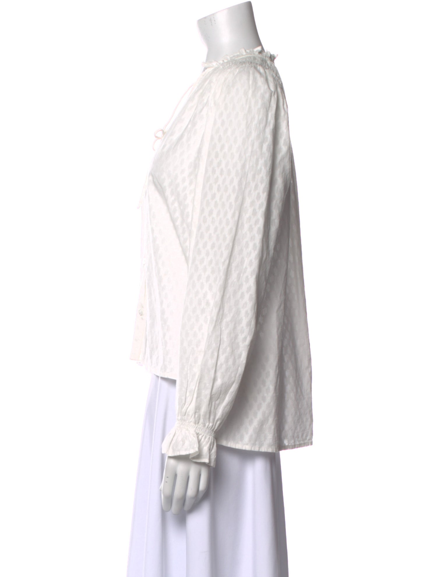 ME+EM V-Neck Long Sleeve Blouse