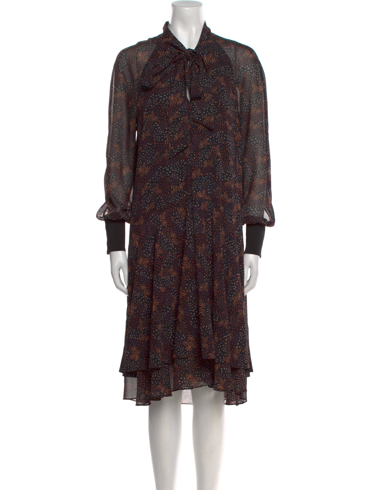 ME+EM Printed Knee-Length Dress